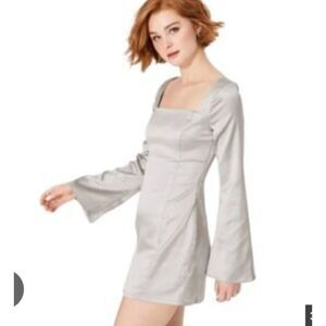 Wild Fable Silver flare Long Sleeve Mini Dress – Women's Size Medium